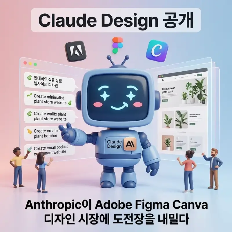 Claude Design 공개 Anthropic이 Adobe Figma Canva 디자인 시장에 도전장을 내밀다 | AI코리아24